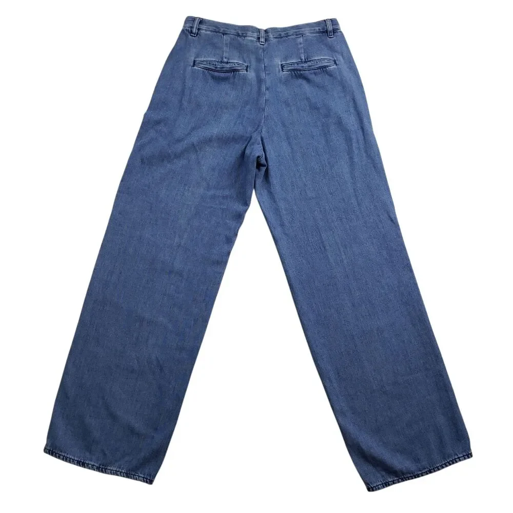 COS Wide Leg Denim Jeans Womens 38 US 8 Blue High Rise - Picture 7 of 8